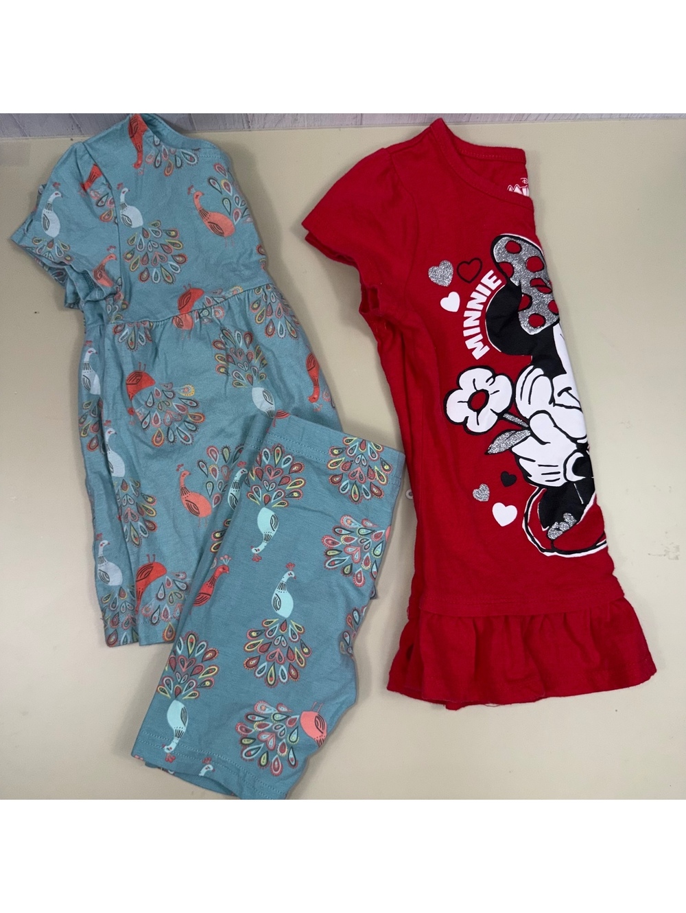 Girls Size 5T Lot Carter’s Peacock & Disney Minnie Mouse